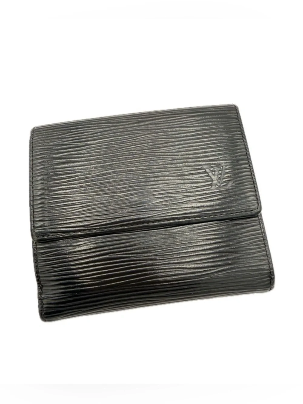 Louis Vuitton Elise Compact Wallet Black Epi Leather Vintage 1992 Authentic
